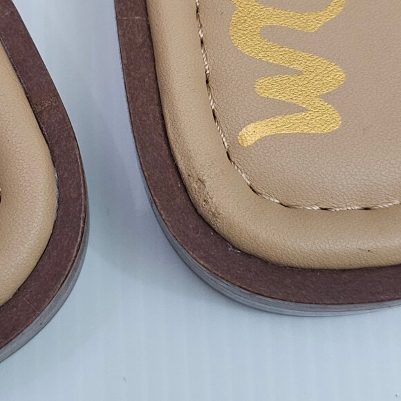 Sam Edelman Dina Fisherman Mule Womens 7.5 Metallic Gold Leather Slide Sandal - Picture 10 of 13